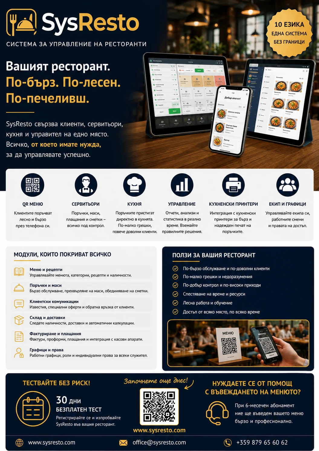 SysResto – софтуер за ресторанти